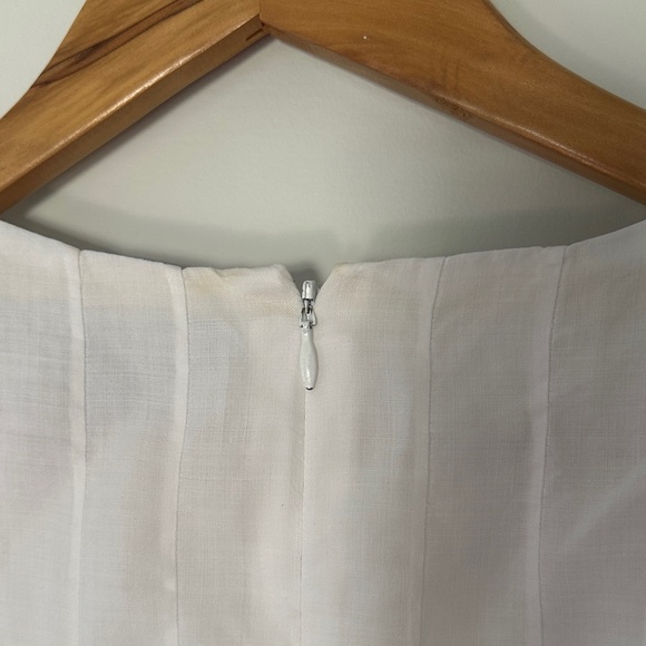 Ralph Lauren Black Label White Sleeveless Midi Pleated Dress Pockets - Picture 9 of 10